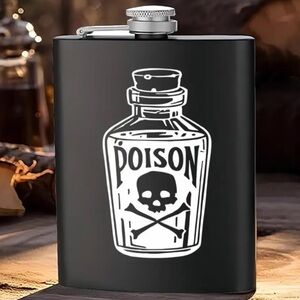 Black Flask with Poison Design